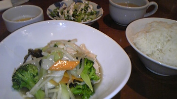 丸子(平塚)-鶏ムネ肉とブロッコリーの旨塩炒め1.JPG
